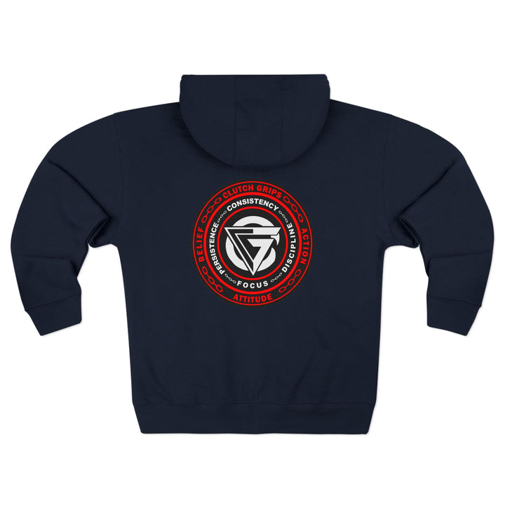 CG CORE WINNERS LOGO RED WHITE BLACK/CONQUER ZIP UP