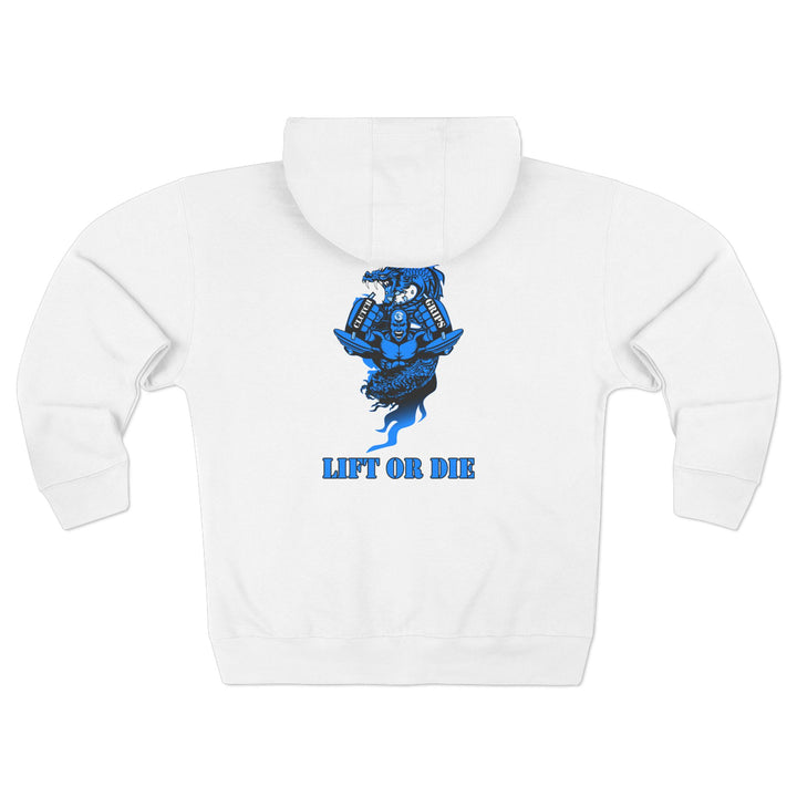 MAC SNAP DRAGON BLUE /LIFT OR DIE ZIP UP