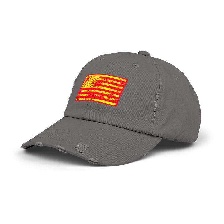 BATTLE HARDENED BLOOD RED & GOLD AMERICAN FREEDOM FLAG CAP
