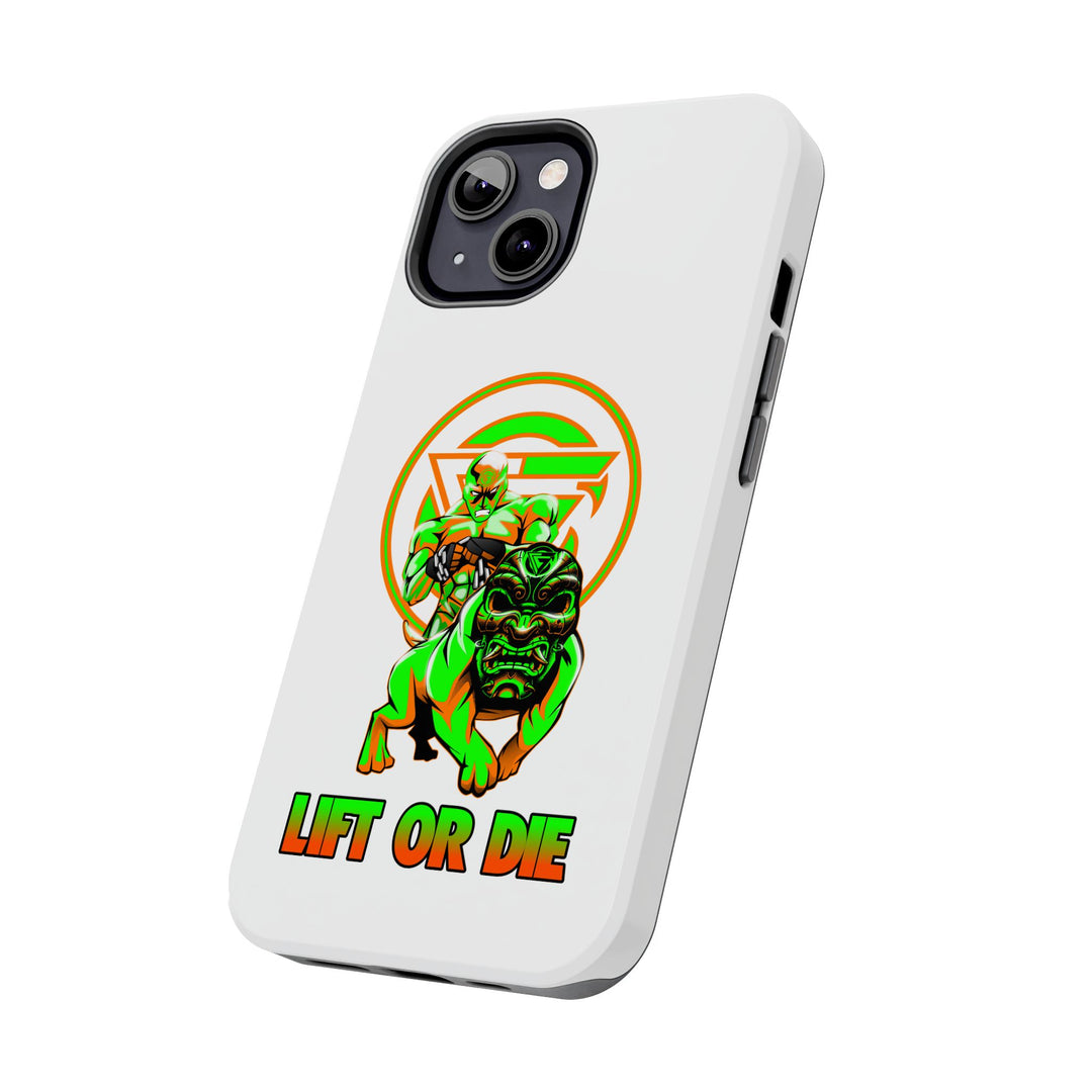 ANGRY DOG ORANGE GREEN PHONE CASE /LIFT OR DIE