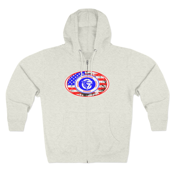 AMERICAN WARRIOR TRIBUTE  RED WHITE BLUE/AMERICAN SAVAGE ZIP UP