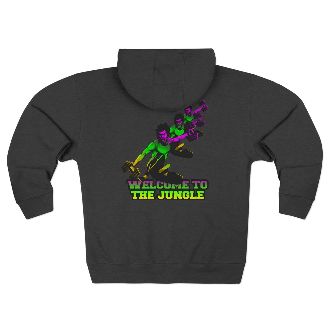 CG LIFT KICK YELLOW GREEN PURPLE FADE/WELCOME TO THE JUNGLE ZIP UP