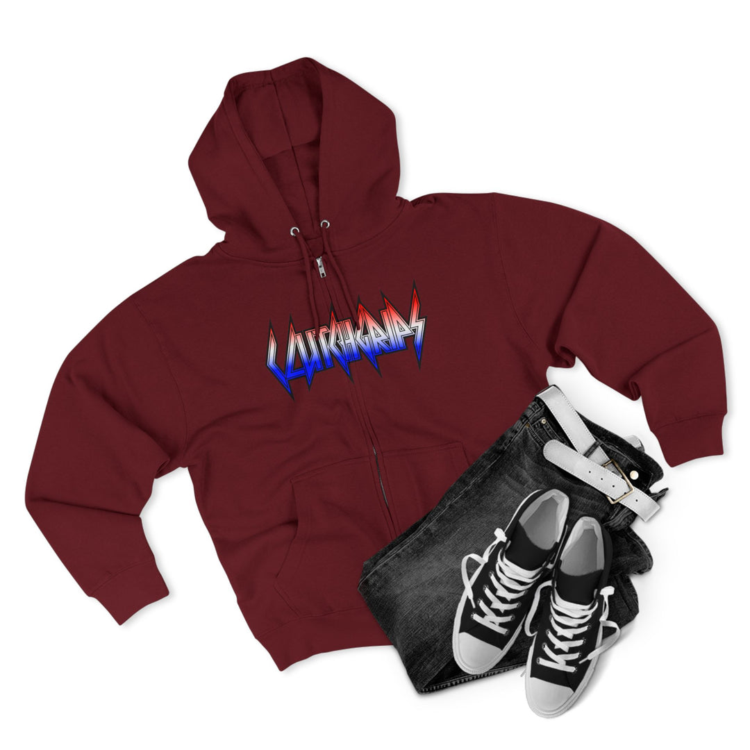 CG A AMERICAN WARRIORS RED WHITE BLUE FADE /BRINGING IT BACK ZIP UP