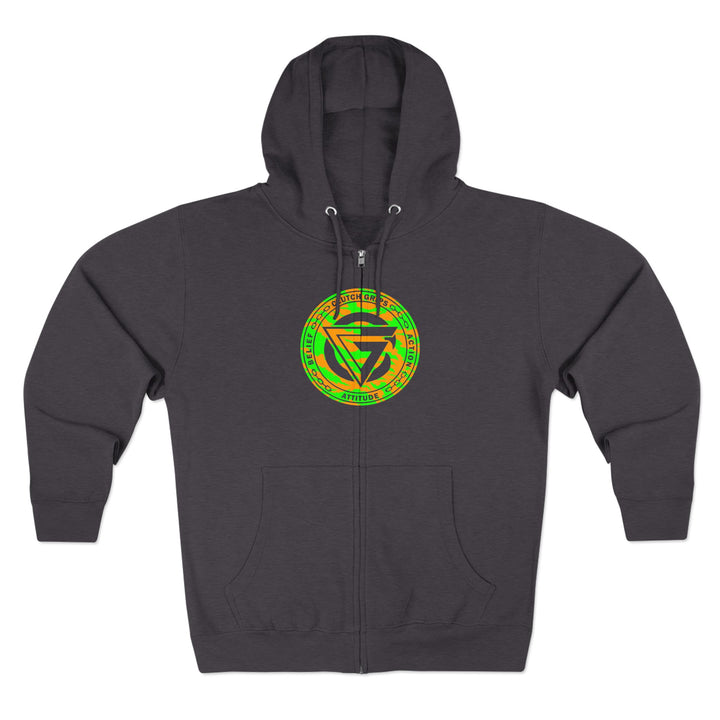 TIGER VS TIGER GREEN ORANGE /WELCOME TO THE JUNGLE ZIP UP