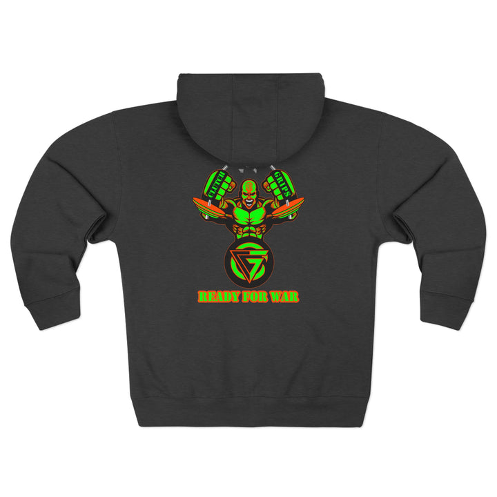 MAC SNAP GREEN ORANGE /READY FOR WAR ZIP UP