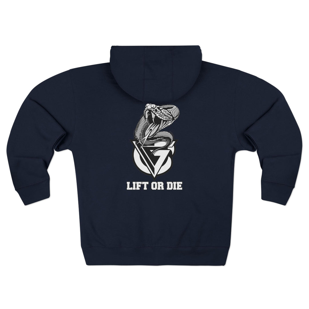 WICKED VIPER BLACK WHITE /LIFT OR DIE ZIP UP