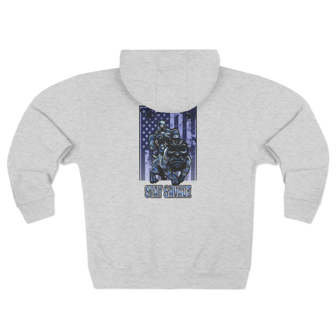 CG ANGRY DOG CAMO BLUE /STAY SAVAGE /ZIP UP