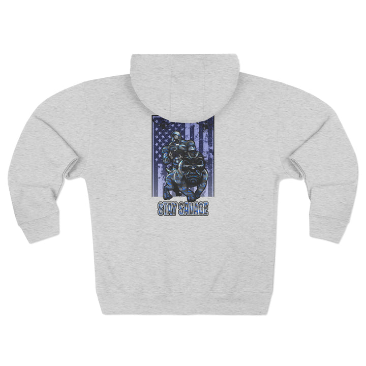 CG ANGRY DOG CAMO BLUE /STAY SAVAGE /ZIP UP