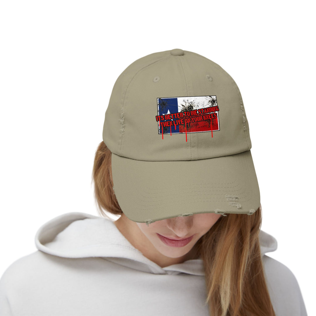 TEXAS FLAG BETTER TO DIE STANDING THEN LIVE O YOUR KNEE'S/CAP