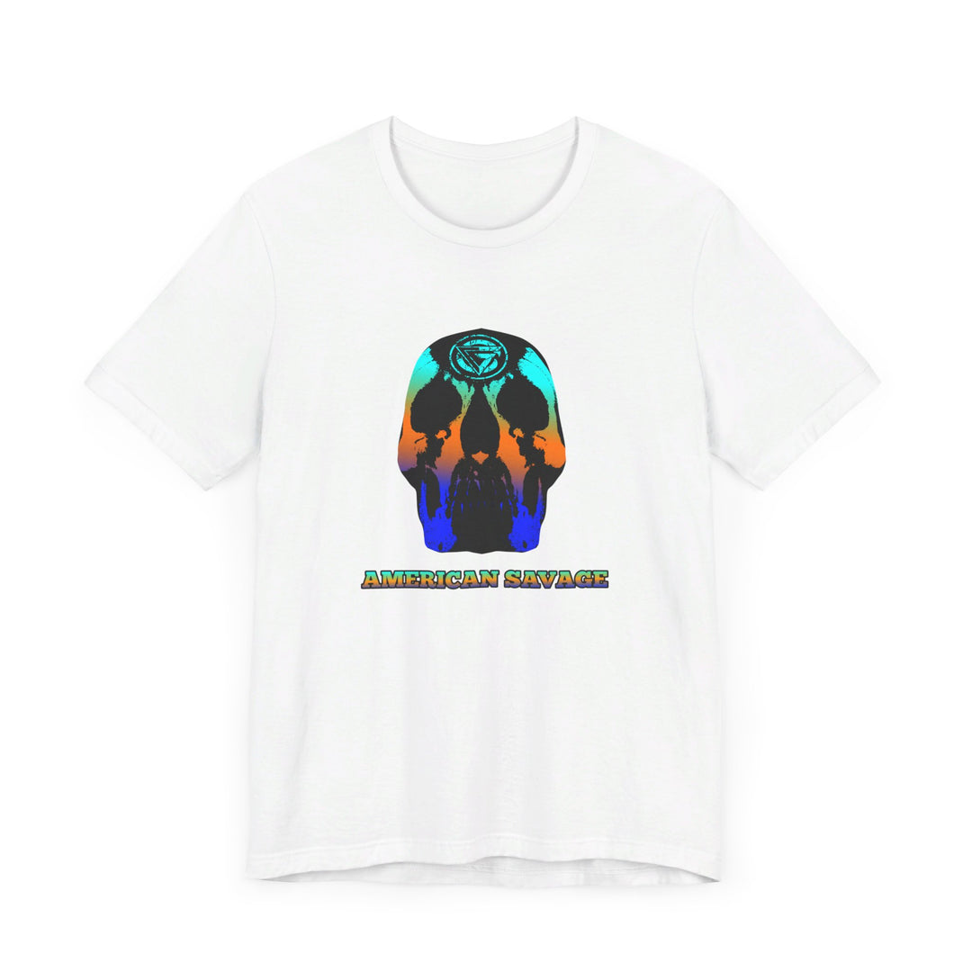SKULLATOR BLUE ORANGE AQUA  /AMERICAN SAVAGE