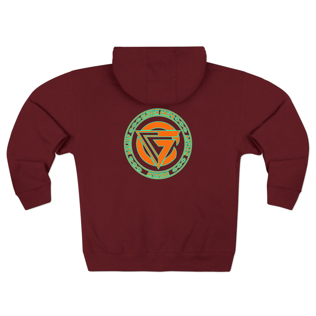 CG DIAMOND DBL BELL SKULL MIAMI COLORS /CLUTCHGRIPS ZIP UP