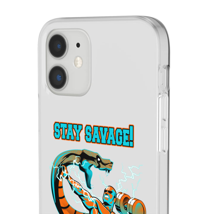 MAC VS SNAKE MIAMI COLORS AQUA ORANGE PHONE CASE /STAY SAVAGE