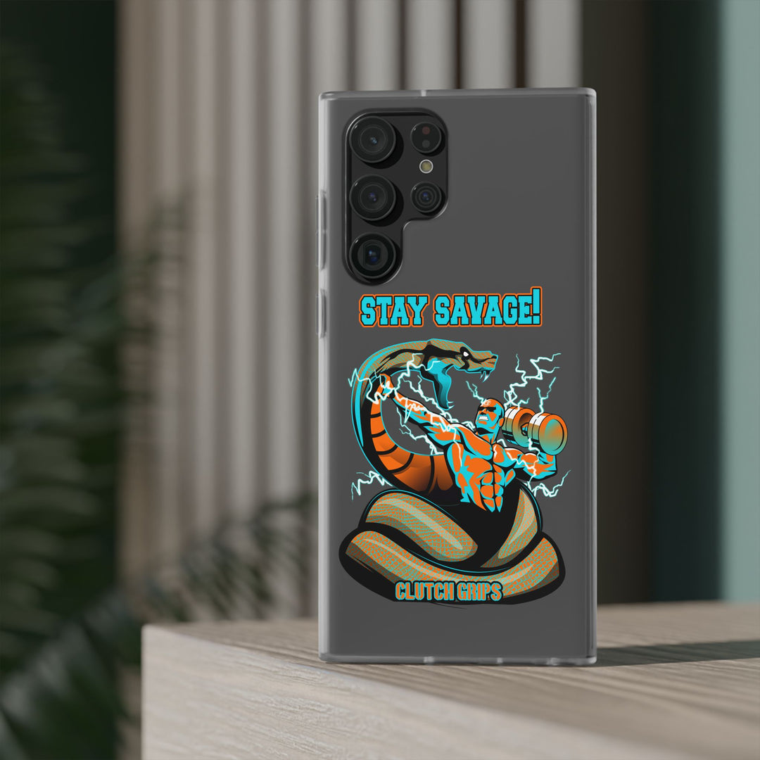 MAC VS SNAKE MIAMI COLORS AQUA ORANGE PHONE CASE /STAY SAVAGE
