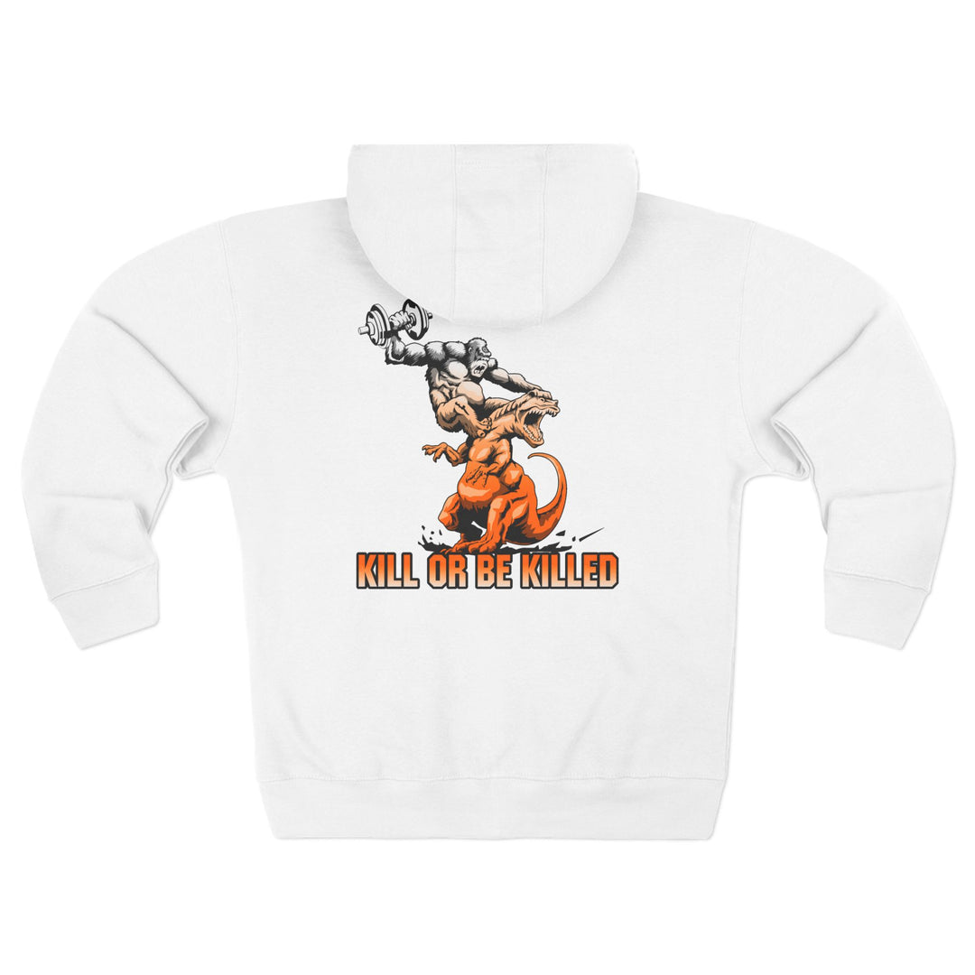 CG APE VS ZILLA 2ND FIGHT ORANGE WHITE FADE /KILL OR BE KILLED ZIP UP