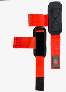 weightlifting strap wide short red