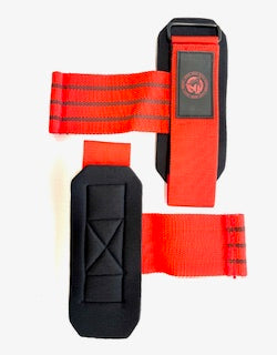 weightlifting strap wide short red